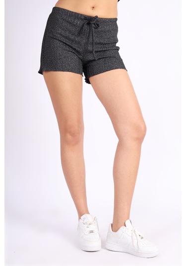 Soft&Basic Punta Raporlu Kaşkorse Siyah Şort Siyah