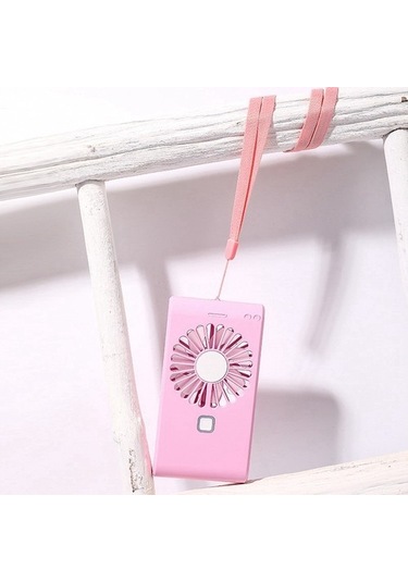 Mini Taşınabilir Soğutma Boyun Fanı, Küçük Usb Düşük Gürültü El Kişisel Masa Fanı, Açık Hava Için Makyaj Aynası Standı, Mavi 6527 Renkli