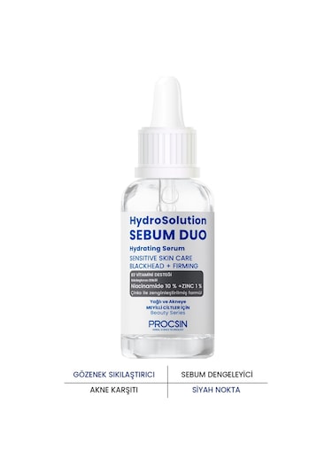 Procsin Hydrosolution Yağlı ve Akneye Meyilli Ciltler İçin Bakım Serumu 20 ML