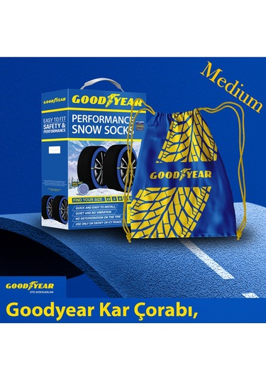 Goodyear Kar Çorabı Medium A+ Kalite Yüksek Performans