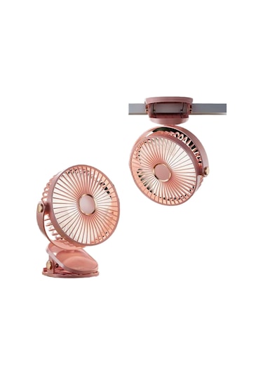 Relaxed Taşınabilir Klips Tipi Sessiz Şarj Edilebilir Yeni Küçük Fan-pembe