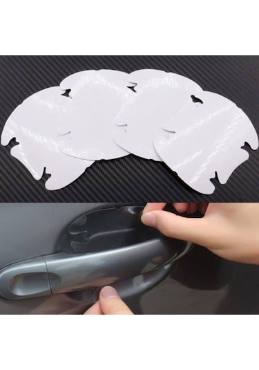 Araba Araç Kapı Kolu Koruma Filmi Oto Kol Yuvası Koruyucu 4 Adet (447026338)