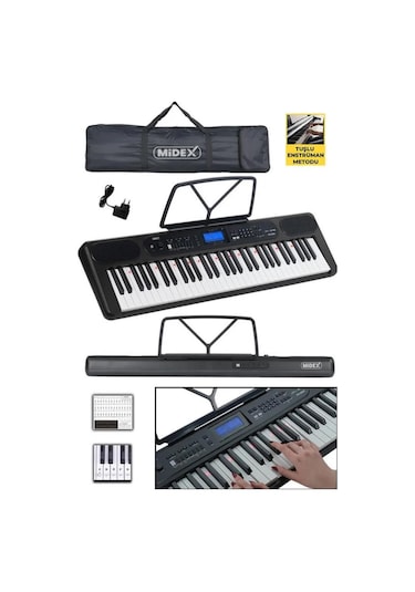 Midex Ps-5200bk Pro Org 61 Led Işıklı Tuş Hassasiyetli Bluetooth Midi