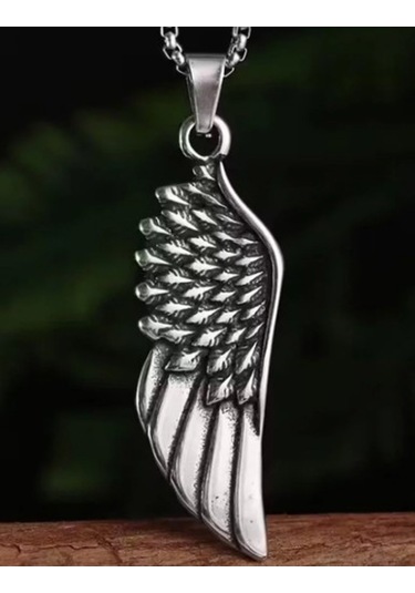 Çiftlere Özel Melek Kanadı & Diz Çöken Melek Kolye Seti Gümüş
