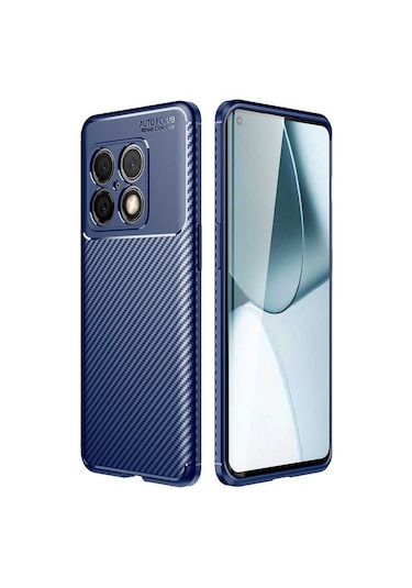 One Plus 10 Pro Kılıf Kamera Çıkıntılı Karbon Fiber Dokulu Renk Atmaz Kapak Negro