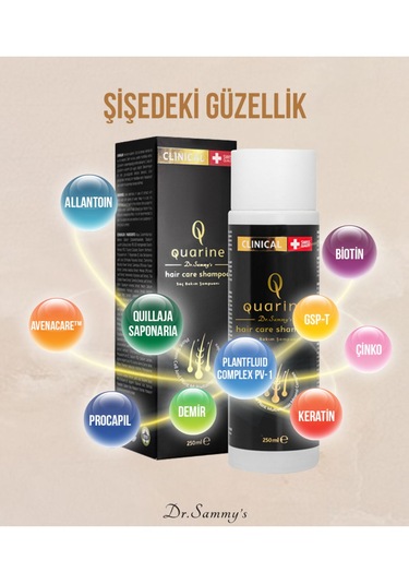 Dr. Sammy's Quarine Premium Şampuan 250ml Dökülen