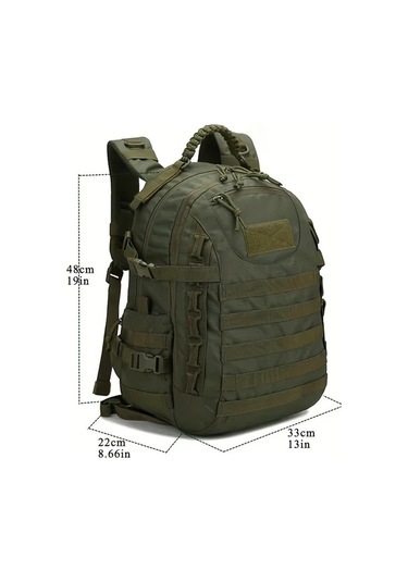 Dashanshop 35 Litre Khaki Erkek Spor Sırt Çantası Modüler Tasarım Seyahat Çantası Su Şişe Tutucu Altın