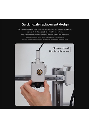 Moly Hotend Seti Bambu Lab A1/a1 Mini İçin, 0.2mm Sert Çelik Nozul