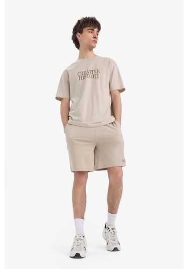 Defacto Beli Bağcıklı Dar Paça Şort E5843ax25smbg170 Bej