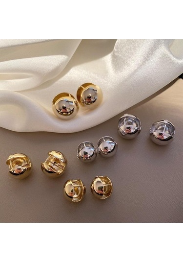 Gümüş Moda Paslanmaz Çelik Altın Renk Küçük Boncuk Küpe Kadınlar İçin Zarif Düğün Parti Gelin Takı Hediye Alerjiyi Önlemek