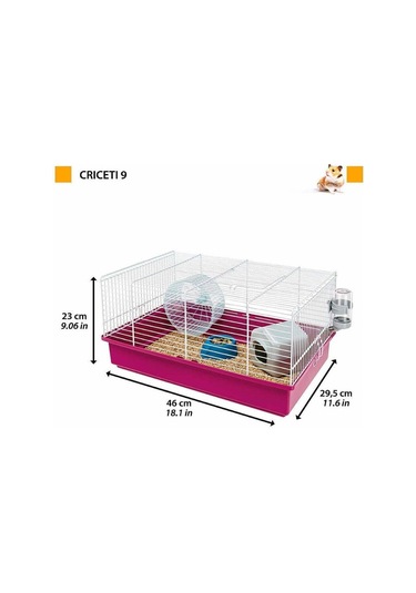 Ferplast Criceti 9 Beyaz Demirli Hamster Kafesi 46x29x23 Cm