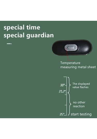 Vkemall Usb Şarjlı Akıllı Sicaklık Ölçer Ve Ultrasonik Uyuşturucu, 3 Modlu Buzzer Kordonu Kırmızı