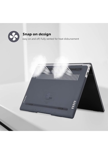 Huawei Matebook X Pro 2020 Kılıf Rubber Kapak Koruma Siyah