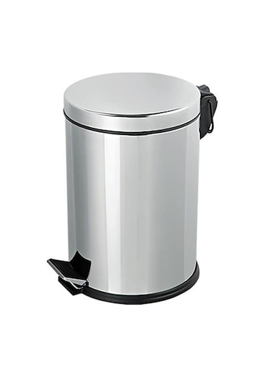 Omnisoft Plx3700-305 Krom Pedallı Paslanmaz Çöp Kovası 5 Lt
