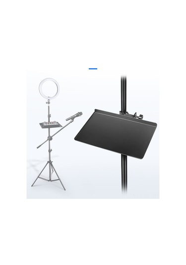 Mufunye Mobil Canlı Yayın Ve Kayıt İçin Metal Ses Kartı Tutucu, Ayaklı Tripod Stant, 23x16 Cm Sabit Tepsi