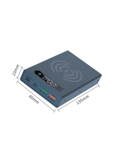 Novahub Beyaz Cx5 Taşınabilir Güç Kaynağı Kılıfı 5x18650 Şarj Cihazı Hızlı Şarj Power Bankası 13.5x8x2.3 Cm Beyaz