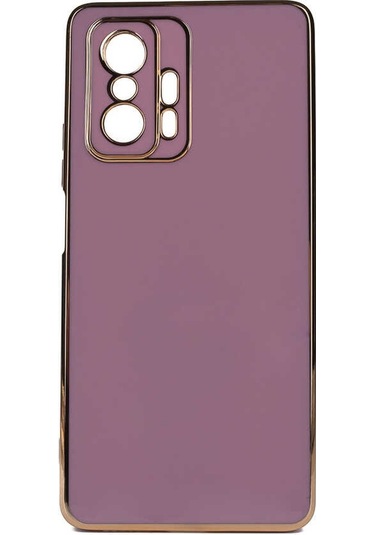 Teknomoda Xiaomi Mi 11t Pro 5g Kılıf Kenarları Gold Kamera Korumalı Renkli Pastel Silikon