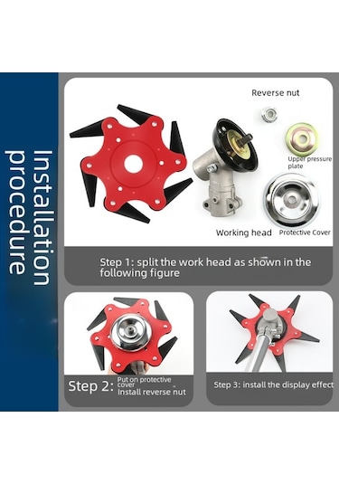 Pazly Benzinli Çim Biçme Makinesi, 6'lı Aksesuarlı, Yabani Ot Temizleme, Evrensel