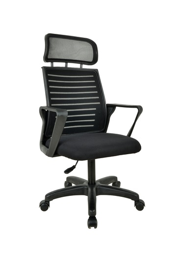 Mobilyakeyfi Bürocci Likya Plastik Ayaklı Çalışma Koltuğu-Siyah File-2284B0541