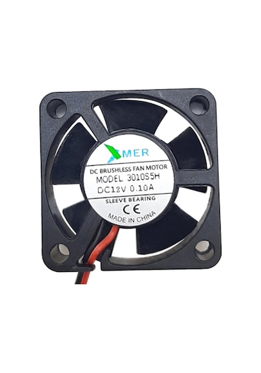 Xmer 30X30X10Mm 12V 0.10A 2 Kablolu Fan