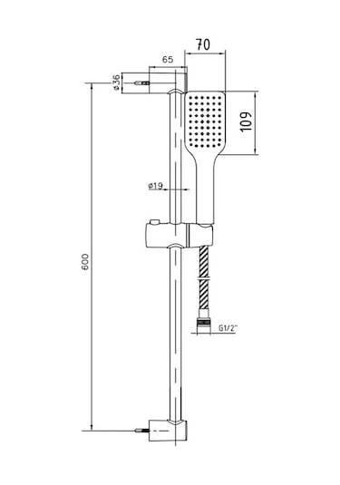 Eca Tiera Banyo Hareketli Sürgülü Duş Seti Üst Takımı Mat Siyah 102146075c1 Siyah