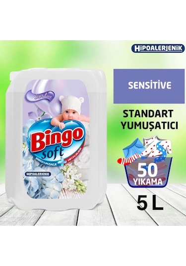 Bingo Soft Çamaşır Yumuşatıcısı Sensitive 5 L