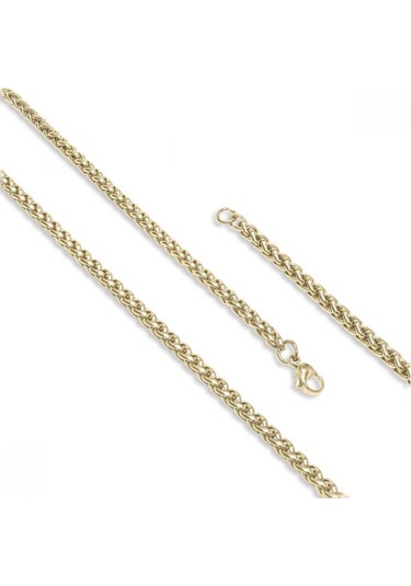 Erkek Çelik Zincir Kolye 4mm 9187 Altın