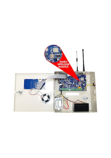 Opax-2646 Gprs Alarm Paneli & Bgr-10 Kablolu Sirenli Full Set