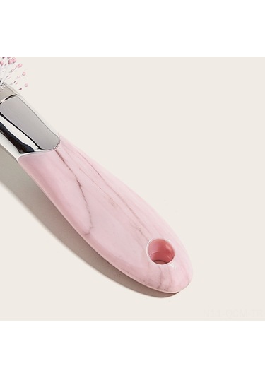 Qingmipy Saç Şekillendirme Ve Kurutma İçin Hafif Yuvarlak Fırça, Kaymaz Tutma Kolu, Tüm Saç Tipleri İçin Uygun, Pembe Renk