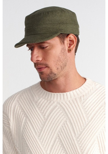 Erkek Yün Heritage Castro Şapka - Haki