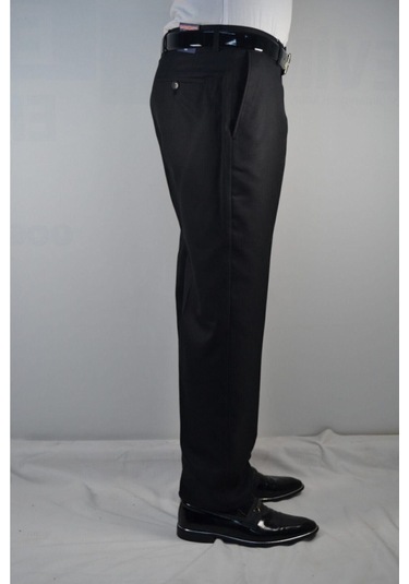 Erkek Kılasık Battal Fılafıl Kumaş Pantolon Siyah