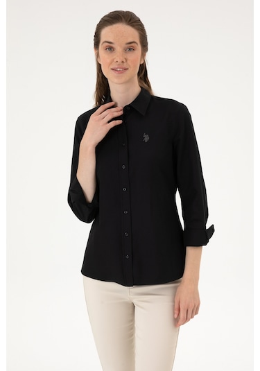 U.s. Polo Assn. Kadın Siyah Gömlek Basic 50316711-vr046 Siyah