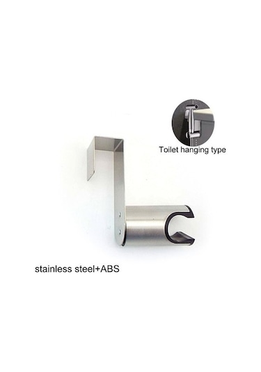 Primepickings G Asılı Kendinden Yapışkanlı Duvara Monte Braket Tutucu Ayarlanabilir Duş Başlığı Sabit Ta 2 Katlı Gri