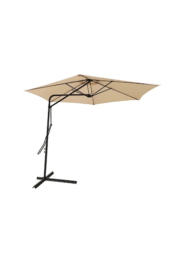 Garden Yandan Kollu Şemsiye Krem Bahçe Şemsiyesi