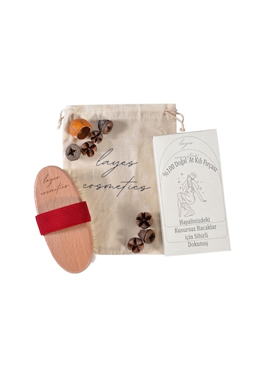 Layes Cosmetics Doğal At Kılı Selülit Fırçası