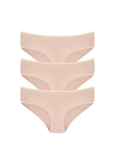 Kadın Bambu Külot Ten Rengi 3'lü Paket Extra Yumuşak Ve Esnek, Nefes Alan Kumaş Ten