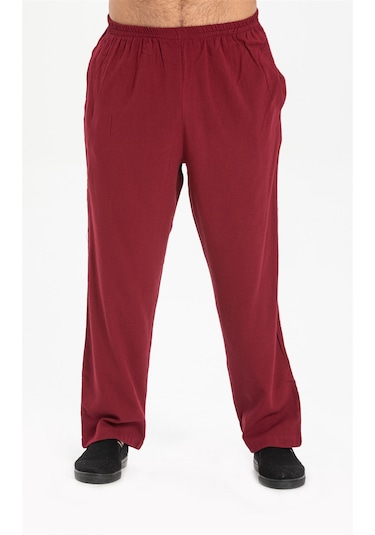 Eliş Şile Bezi Şile Bezi Erkek Şalvar Pantolon Bordo Brd Bordo