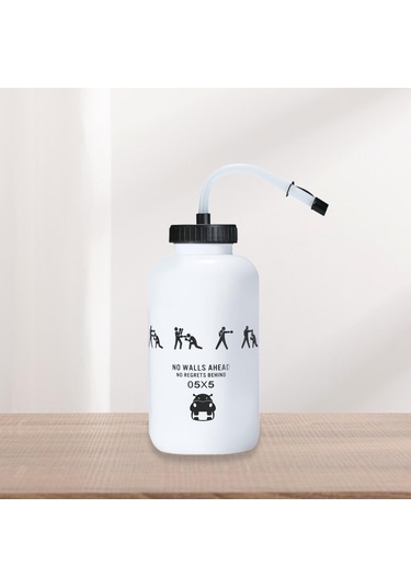 Suntek Spor Su Şişesi 1l Sızdırmaz Sıkma Kadınlar Erkekler Beyaz