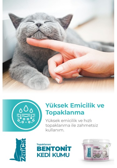 Zenicat Bebek Pudrası Kokulu Renkli Kedi Kumu İnce Taneli Bentonit 8 L