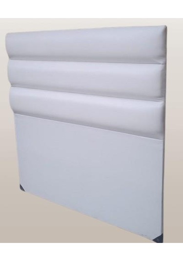 Başlık Dk Tek Kişilik 100'lık Model Suni Deri Beyaz Kumaş Yatay Dilimli El Yapım