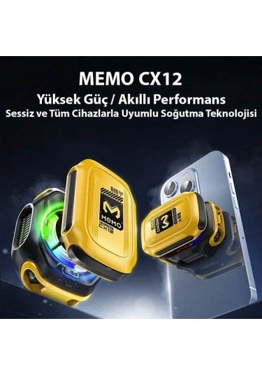 Bataryalı Yüksek Soğutma Telefon Soğutucu Fan Oyun Gaming Youtuber Yayıncılar Memo