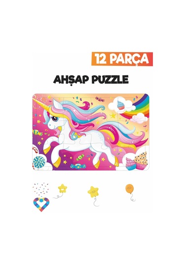 Ahşap Çocuk Puzzle 12 Parça-47