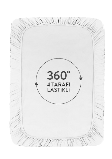 %100 Pamuklu Tek/çift Kişilik Lastikli Çarşaf Fitted Jersey Penye Çarşaf Beyaz