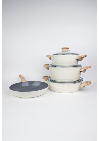 Masterchef Kristal 7 Parça Seramik Set Bej