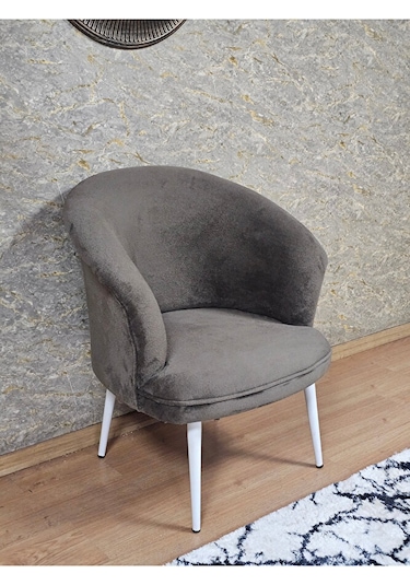 Tekli Teddy Beyaz Boyalı Sivriltme Ayak Çay Seti Koltuk Tekli Ber Çok Renkli