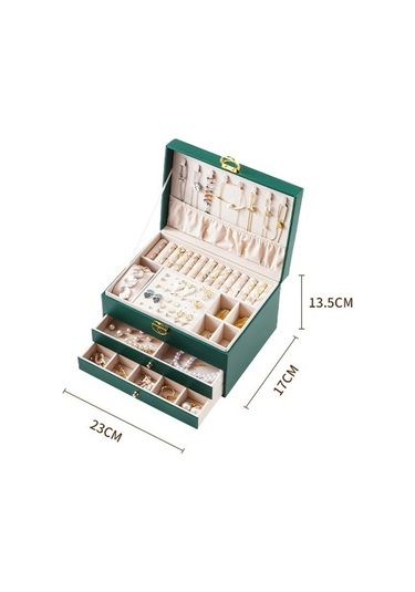 Yystore Üç Katlıbüyük Kapasiteli Mücevher Kutusu Rezidansı Beyaz