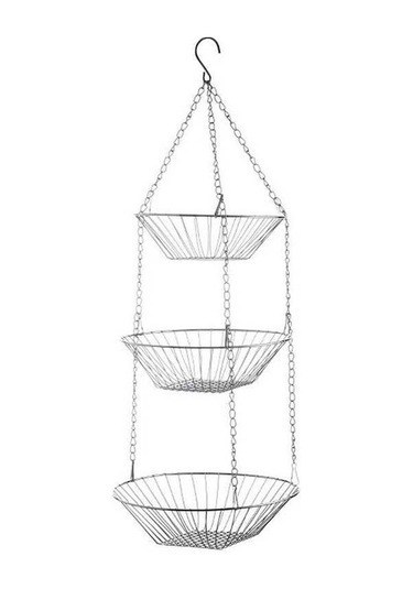 Pazly 3 Katlı Mutfak Askılı Meyve Sepeti - Modern Tasarım, Kolay Kurulum - 30 Ürün Diğer