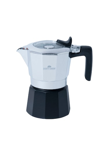 On Off Kamp Kahve Potu Moka Pot 150 Ml 2 Cup Gümüş Siyah