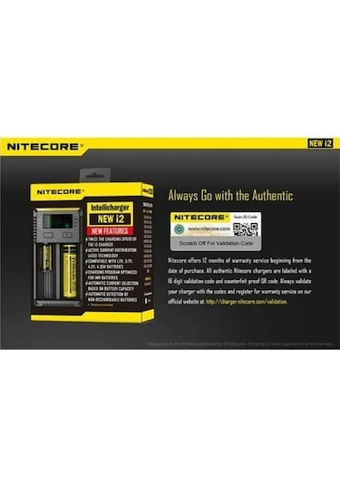 Nitecore New İ2 / İ2 Li-ion Nı-cd Nı-mh 18650 Pil Şarj Aleti