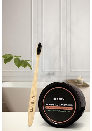 Luis Bien Aktif Karbon Diş Temizleme Tozu 50 G + Bambu Diş Fırçası